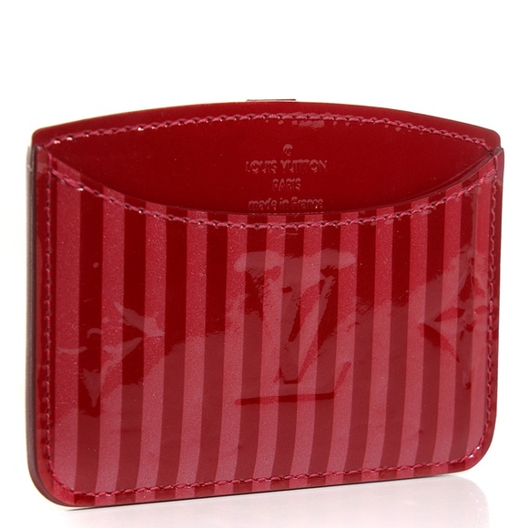 LOUIS VUITTON Vernis Rayures Mirror Case Pomme D'Amour - Picture 8 of 16